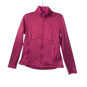 The North Face Women Agave Fleece Jacket Full Zip Warm - Pink/Plum M